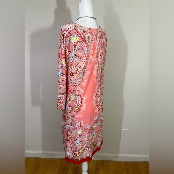 London Times dress sz 10 beautiful print that reminds me of a silky scarf - Picture 6 of 13